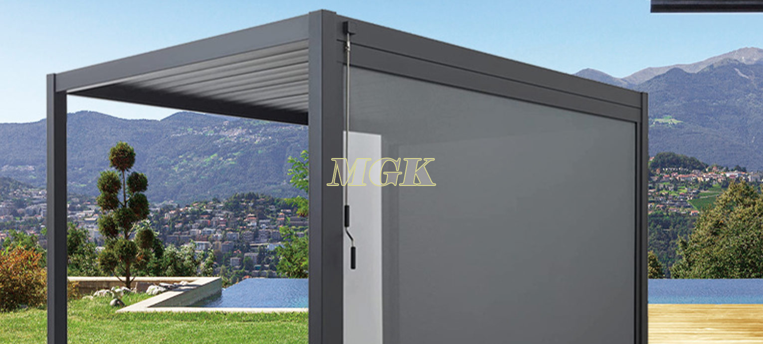 Pérgola de aluminio impermeable para exteriores