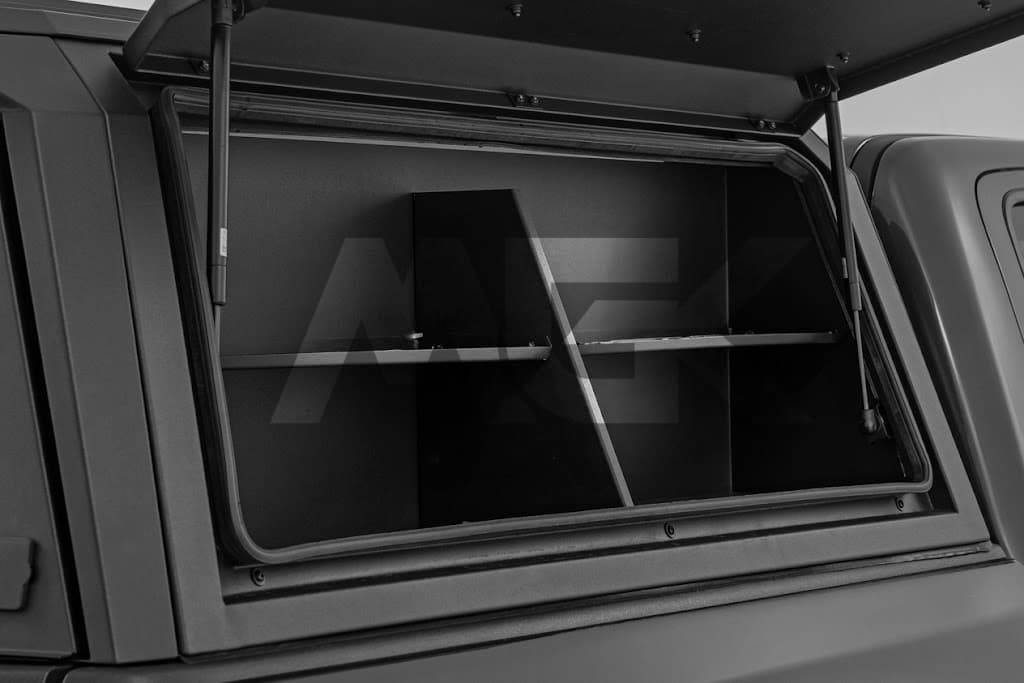 Aluminum Pickup Truck Canopy with Storage Compartments