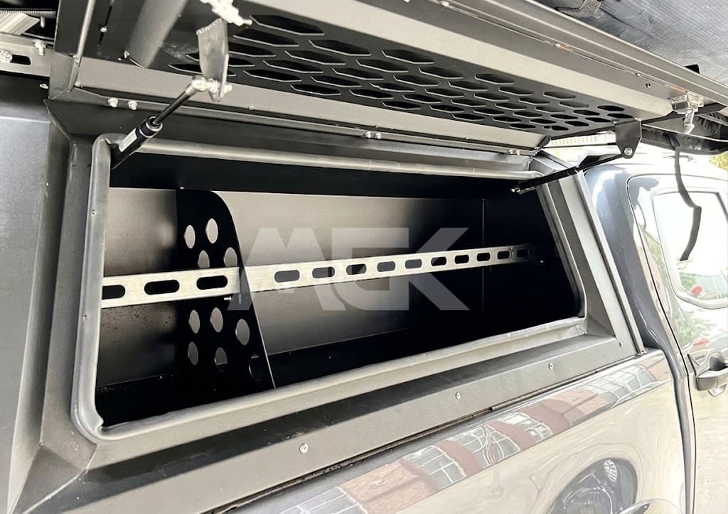 Aluminum Pickup Truck Canopy with Storage Compartments