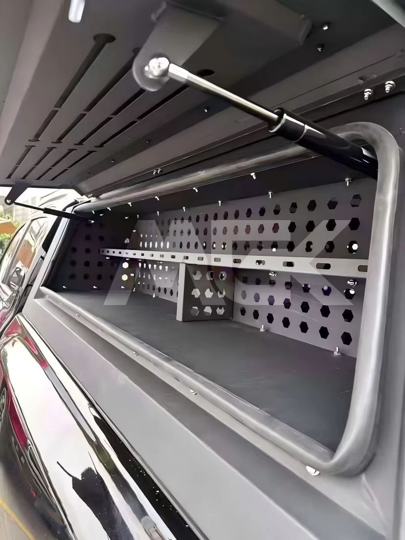Aluminum Pickup Truck Canopy with Storage Compartments